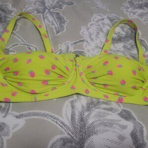 Wild Fable Neon Yellow/Lime Swim Top Size 14 NWT